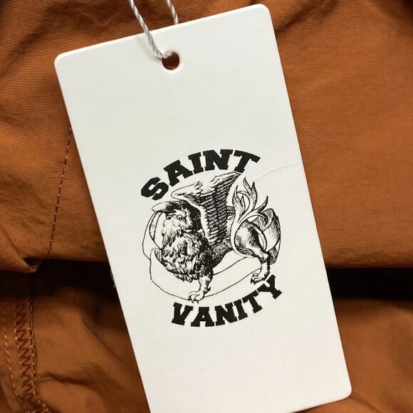 NEW SAINT VANITY Men’s Nylon Tearaway Pants – Dark Orange – Size S - Picture 4 of 9